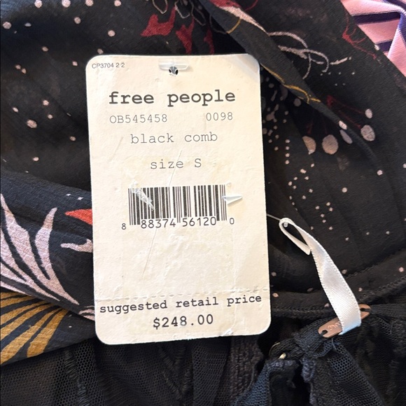 Free People Spirit of the Wild Maxi Dress Black Floral Small NWT - Picture 10 of 10